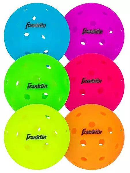 Franklin X-40 Outdoor Pickleballs – 6 Pack Assorted Colors