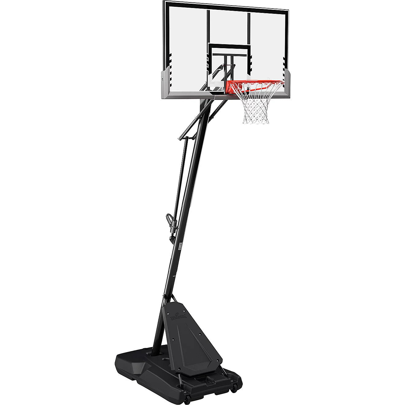 Spalding 54 In Angled Portable Pro Glide Basketball Hoop